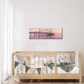 Kép - Kikötő (órával) (90x30 cm)