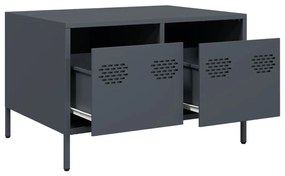 antracitszürke hidegen hengerelt acél TV-szekrény 68x50x43,5 cm