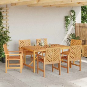 Kerti étkező székek 6 pcs Barna 59 x 62.5 x 89 cm tömör akácfa