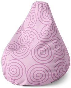 Pear babzsák rózsaszín spirálok, rózsaszín