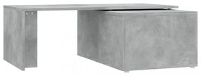 betonszürke szerelt fa dohányzóasztal 150 x 50 x 35 cm