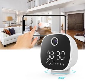 Solight 1D81- Okos kamera hőmérővel, ébresztőórával és LED lámpával 1296p Wi-Fi Tuya IP65