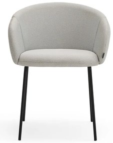 Világosszürke kárpitozott étkezőfotel Add – Teulat