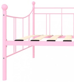 rózsaszín fém kanapéágy-keret 90 x 200 cm
