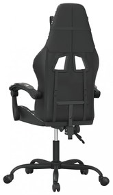 vidaXL fekete és terepszínű műbőr forgó játékszék