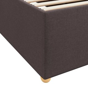 Ágykeret matracmal sötétbarna 120 x 200 cm szövet