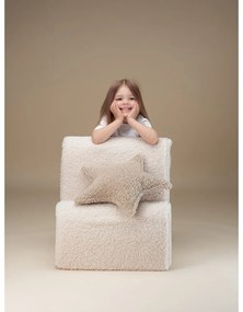 Krémszínű buklé gyerek fotel Cloud – Wigiwama