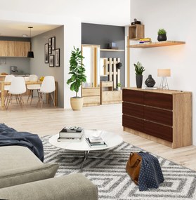 Komód Kapil (szonoma tölgy + wenge). Akció -18%. 1069024