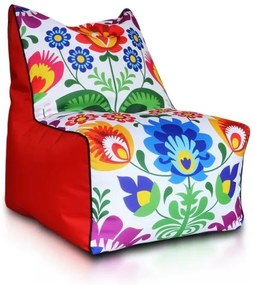 Babzsák Solid Modern TiaHome - Lila virágok