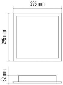 LED Dimmelhető mennyezeti lámpa LED/20W/230V + távirányító