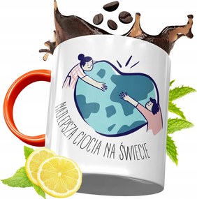 Narancssárga Bögre Nagynéninek Tökéletes Ajándék fényképes nyomtatással