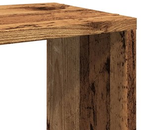 antik fa színű szerelt fa TV-szekrény 100 x 24 x 32 cm