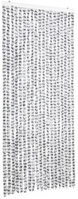 világosszürke és sötétszürke zsenília rovarfüggöny 56 x 200 cm