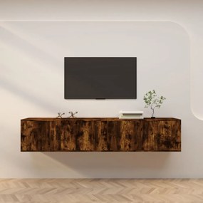 2 db füstös tölgy színű fali TV-szekrény 100 x 34,5 x 40 cm
