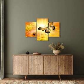 Kép - Sárga pillangó virággal (90x60 cm)