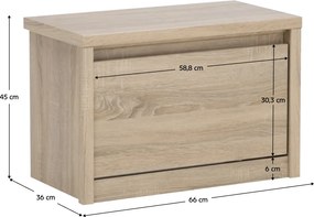 Cipőtartó 1K, sonoma tölgy, NORTY TYP 23