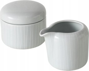 Cukrászda És Tejtartó Kerámia Szürke Bergen 10X9,2 CM Szett