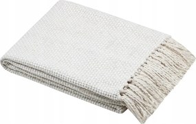 Fonott Pamut Takaró 125 X 150 CM Fehér 100 Cotton