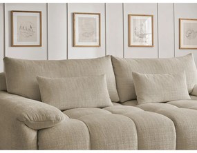 Bézs zsenília kanapé 264 cm Ivane – Bobochic Paris