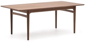 Bővíthető étkezőasztal hosszabbító asztallappal, diófa dekorral 100x200 cm Elan – Kave Home