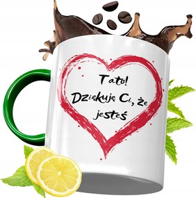 Zöld Bögre Apukának Születésnapi Ajándék fényképes nyomtatással