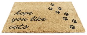 Kókuszrost lábtörlő 40x60 cm Hope You Like Cats – Artsy Doormats