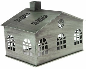 Fém gyertyatartó Rustik House, 16 x 12 x 10 cm