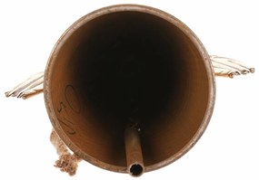 Függő fém karácsonyi dekoráció Angyal harang 24cm, arany