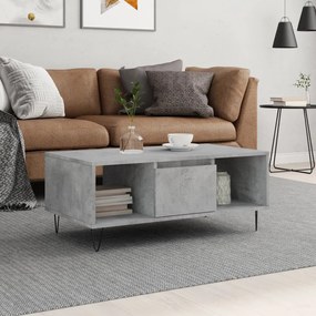 Betonszürke szerelt fa dohányzóasztal 90x50x36,5 cm