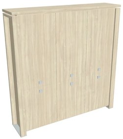 Verno+ S magas szekrény 200 x 46 x 210 cm, akác / vanília