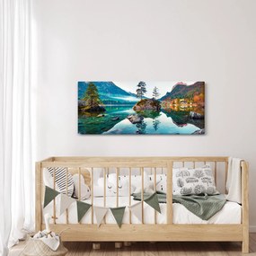 Kép - Lake Hintersee, Bajor - Alpok, Ausztria (120x50 cm)
