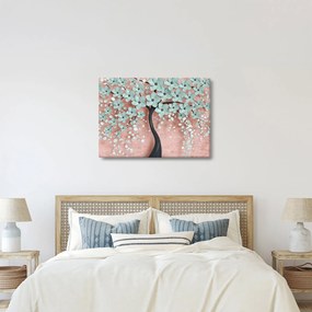 Kép - Pasztell kék virágok (70x50 cm)