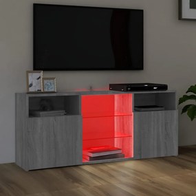 szürke sonoma színű LED-es TV-szekrény 120 x 30 x 50 cm