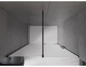 Mexen Velar, tolózuhanyajtó nyitáshoz 160 cm, 8 mm-es matt üveg, fekete matt, 871-160-000-31-70
