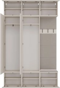 HAGA III 2SZ1W előszobafal, 150x238x35 cm, kasmír