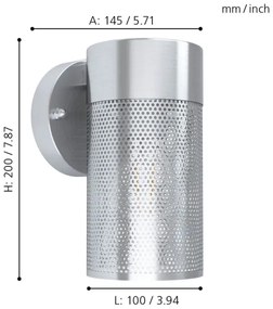 Eglo 98741 - Kültéri fali lámpa FANTECOLO 1xE27/28W/230V