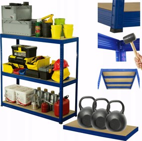 Helios fém tároló állvány 90x120x45cm 3Px350kg