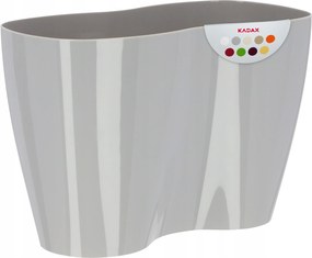 Virágtartó Fedő Virágágyás Műanyag Orchidea 23 cm Szürke