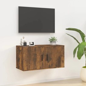 füstös tölgy színű fali TV-szekrény 80 x 34,5 x 40 cm