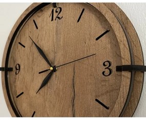 Li-Go 23628/DUB3 - Falióra LED/1xAA átmérő 32 cm világos tölgy/kerek