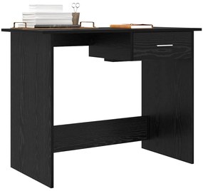 Asztal fiókkal Musta tammi 100 x 50 x 76 cm Faanyag