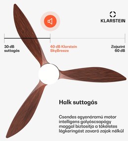 SkyBreeze Smart mennyezeti ventilátor, Beltéri és kültéri használat, Intelligens vezérlés, IP44, 40 dB