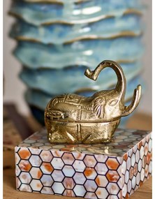 Dekoratív poligyanta tárolódoboz 13x10x5 cm Domino – Bloomingville