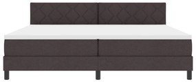 vidaXL Boxspring Ágy Mattal Sötétbarna 200x200 cm Szövet
