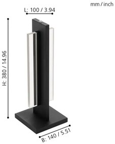 Eglo 98497 - LED Dimmelhető asztali lámpa SPADAFORA LED/15W/230V