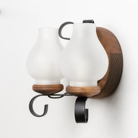 Brilagi - Fali lámpa ROATA APLICA 2xE14/40W/230V bükkfa