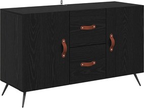 vidaXL Széf fiókkal Fekete tölgy 100 x 36 x 60 cm Faanyag
