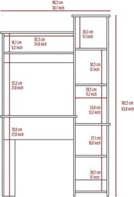 Polcos íróasztal 90x74x148cm fehér FUR1237-1