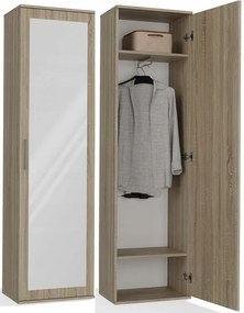Duo Gardróbszekrény Tükörrel – Modern Előszoba Szekrény, Sonoma Tölgy
