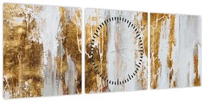 Kép - Arany absztrakció (órával) (90x30 cm)
